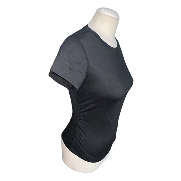 Champion Crewneck Short Sleeve Ruched Side Active Compression Top Sz Small Women - Picture 11 of 11